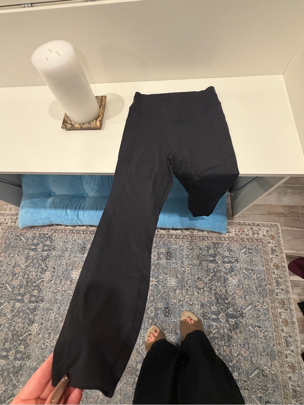 HALARA Black High-Waist Wide-Leg Yoga Pants